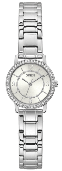 GUESS SILVER TONE CASE SILVER TONE STAINLESS STEEL WATCH GW0468L1