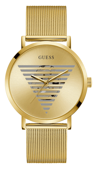 GUESS GOLD TONE CASE GOLD TONE STAINLESS STEEL/MESH WATCH GW0502G1