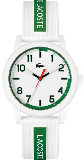 Lacoste Rider 3 Hands Watch - White And Green With Silicone Strap 2020140