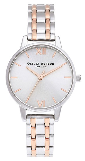 Olivia Burton Midi Dial Silver & Pale Rose Gold Watch OB16EN01
