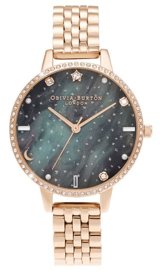 Olivia Burton Northern Lights Demi Dial Rose Gold Bracelet Watch OB16GD66