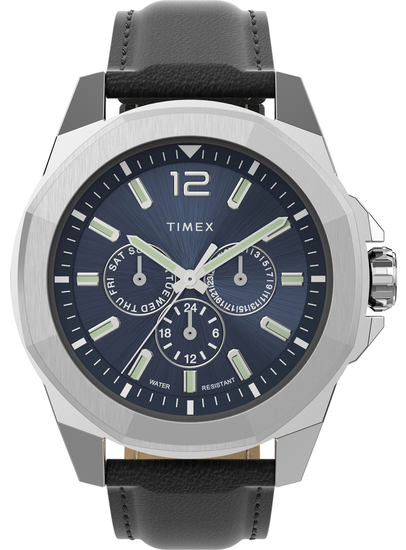 TIMEX Essex Avenue 45mm Leather Strap Watch TW2V43200