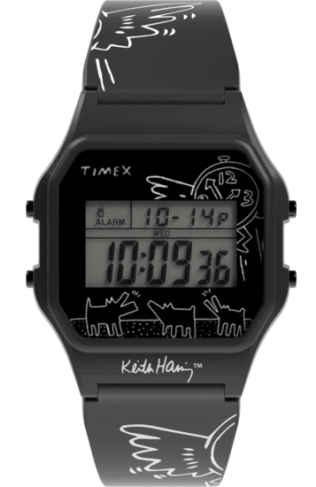 TIMEX T80 x Keith Haring 34mm Resin Strap Watch TW2W25500