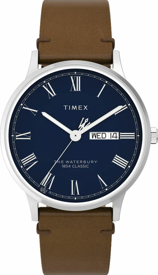 TIMEX Waterbury Classic 40mm Leather Strap Watch TW2W14900