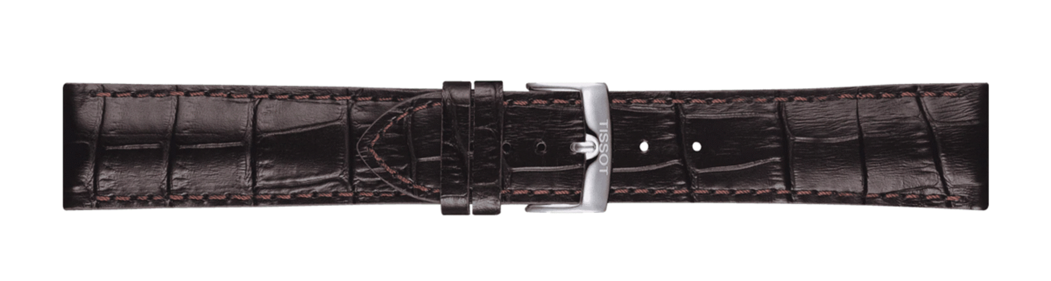 TISSOT T852.041.655 OFFICIAL BROWN LEATHER STRAP LUGS 22 MM