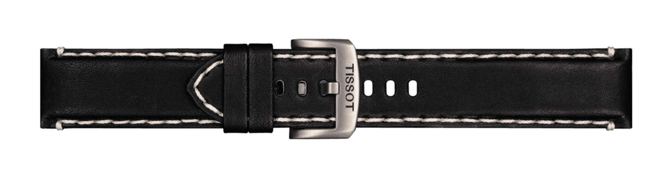 TISSOT T852.044.982 OFFICIAL BLACK LEATHER STRAP LUGS 22 MM