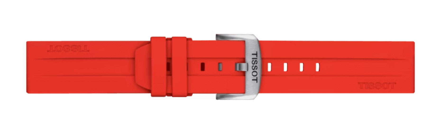 TISSOT OFFICIAL RED SILICONE STRAP LUGS 22 MM T852.047.920