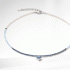 Coeur de Lion Brilliant Square necklace silver light blue 6006/10-0741