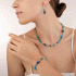 Coeur de Lion GeoCUBE® Earrings Blue-Green 2838/20-0705