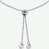 Michael Kors Sterling Silver Pavé Heart Slider Bracelet MKC1518AN040