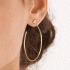 Fossil Sadie Trio Glitz Gold-Tone Stainless Steel Hoop Earrings JF04111710